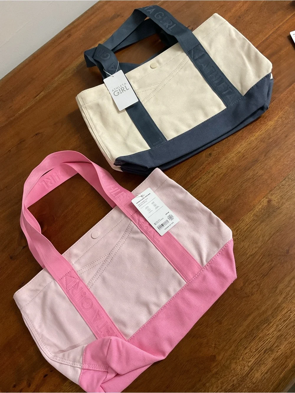 Brand New-Athleta Girl Going Places Tote Bag(Pink/Cream)